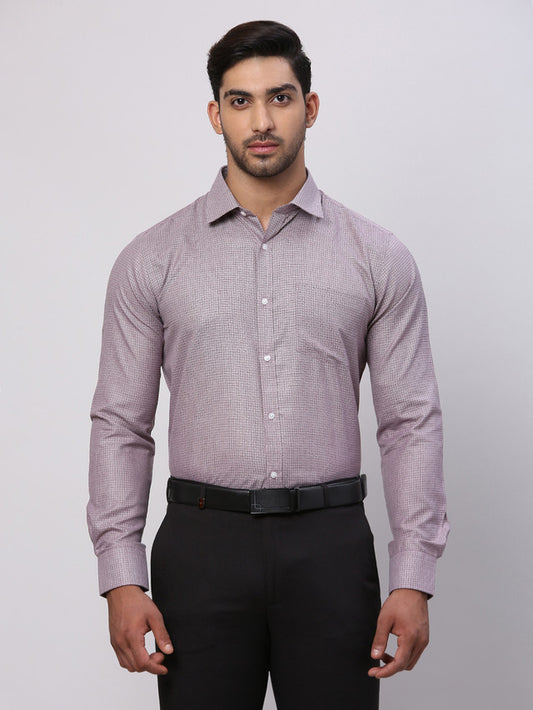 Park Avenue Maroon Formal Shirt