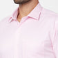 Park Avenue Pink Stripe Slim Fit Full Sleeve Cotton Blend Shirt