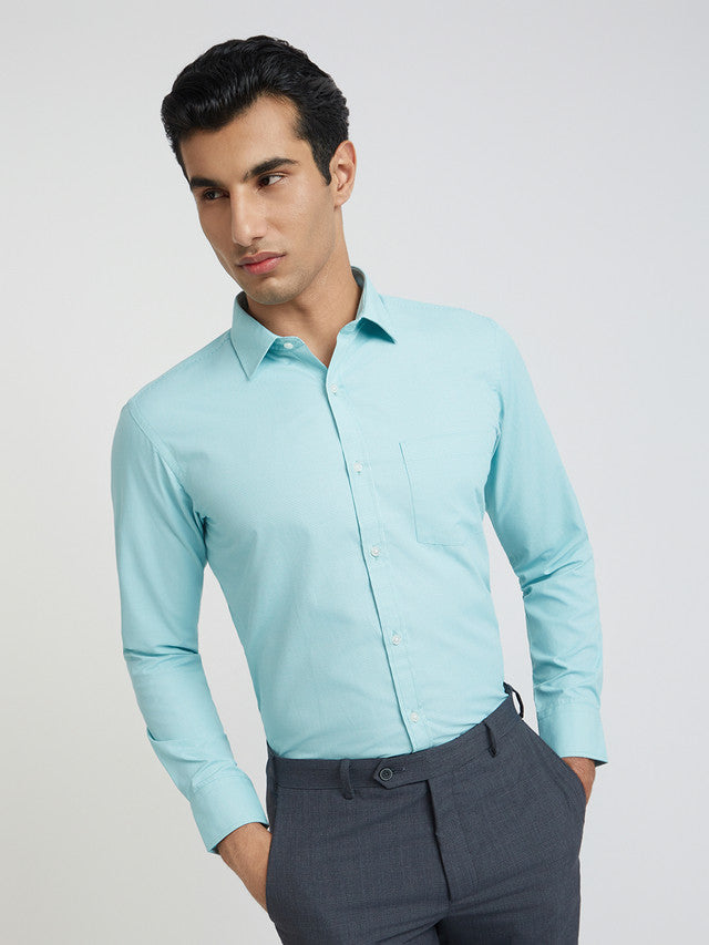 Park Avenue Green Formal Shirt