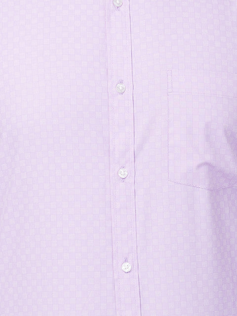 Park Avenue Men Purple Checks Slim Fit Cotton Blend Formal Shirt