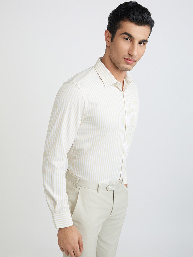 Park Avenue Beige Formal Shirt