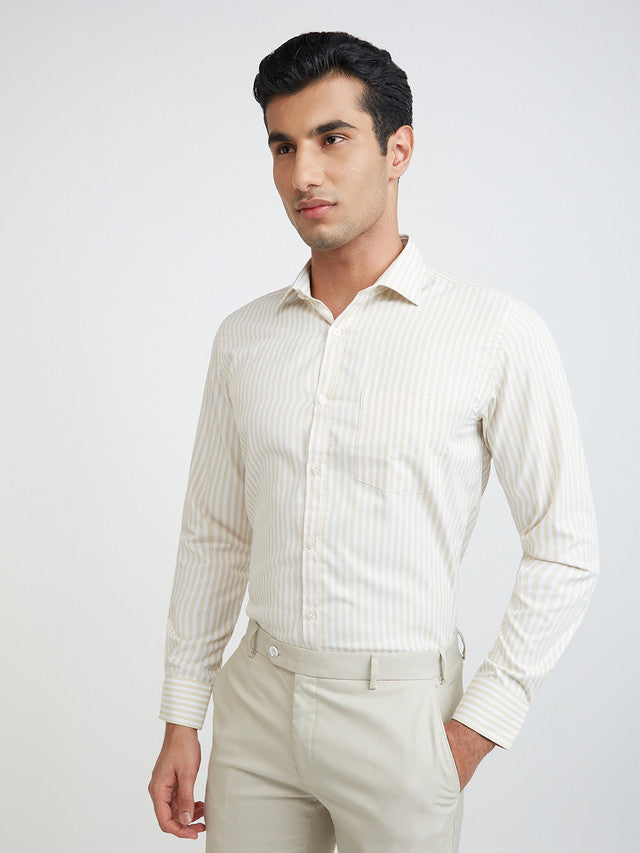 Park Avenue Beige Formal Shirt