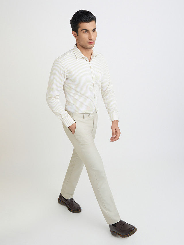 Park Avenue Beige Formal Shirt