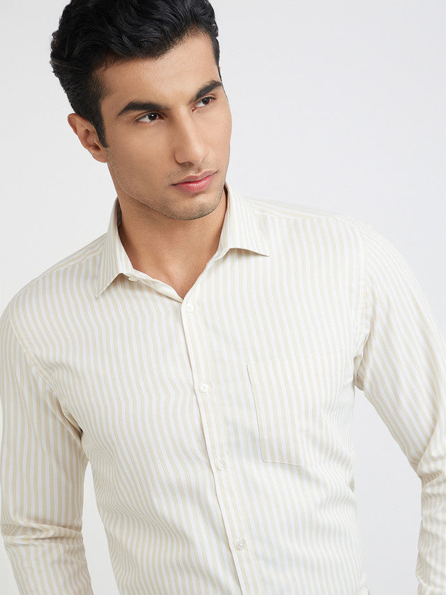 Park Avenue Beige Formal Shirt