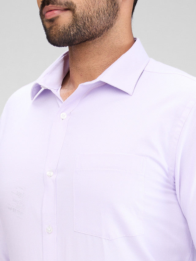 Park Avenue Purple Structure Slim Fit Cotton Blend Formal Shirt