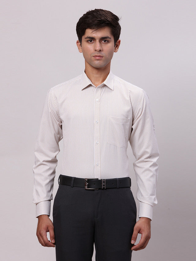 Park Avenue Beige Formal Shirt