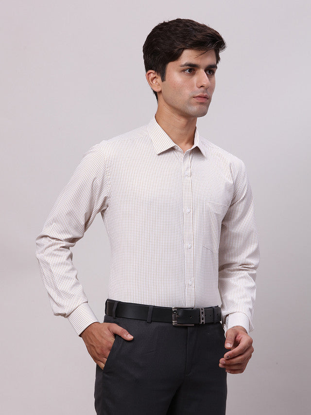 Park Avenue Beige Formal Shirt