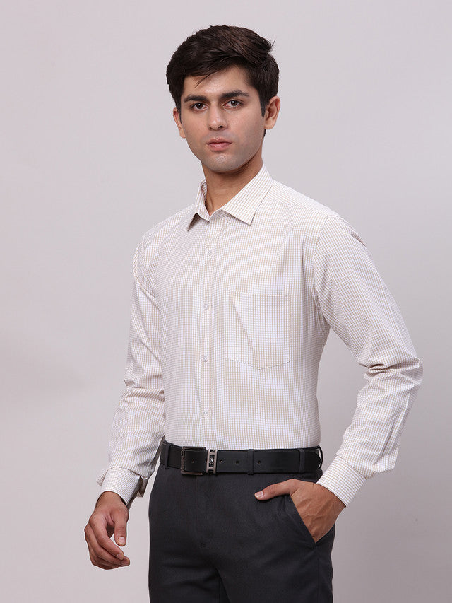 Park Avenue Beige Formal Shirt