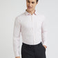 Park Avenue Red Checks Slim Fit Cotton Blend Formal Shirt