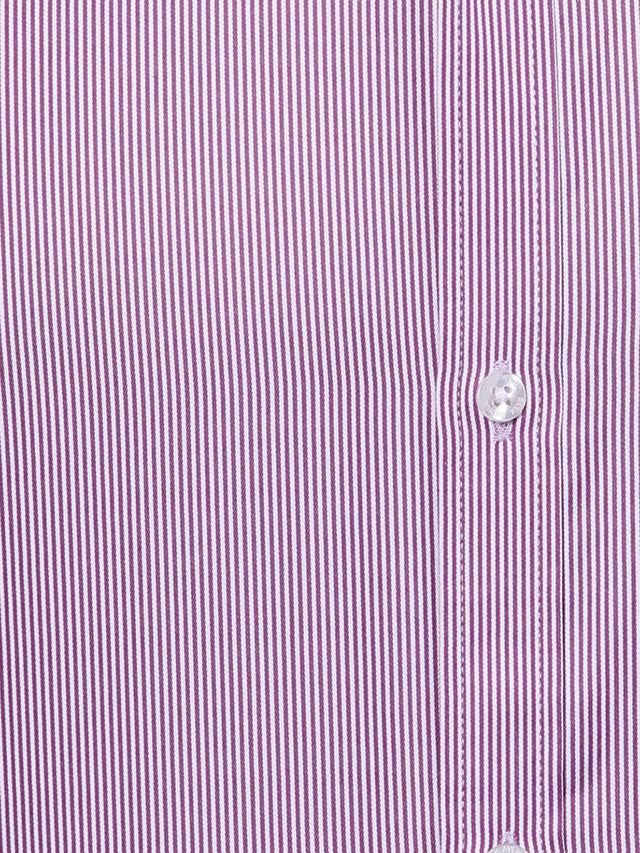 Park Avenue Purple Stripe Slim Fit Full Sleeve Cotton Blend Shirt