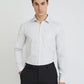 Park Avenue Beige Stripe Slim Fit Cotton Blend Formal Shirt