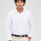 Park Avenue Men White Slim Fit Structure Formal Shirt