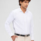 Park Avenue Men White Slim Fit Structure Formal Shirt