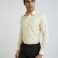 Park Avenue Yellow Structure Slim Fit Cotton Blend Formal Shirt