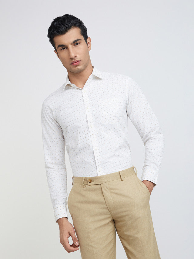 Park Avenue Beige Formal Shirt