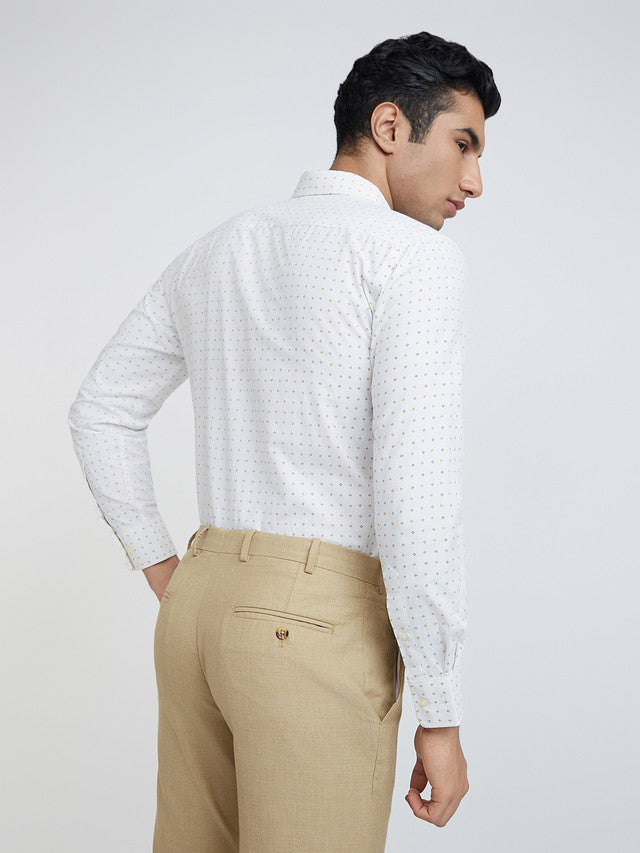 Park Avenue Beige Formal Shirt