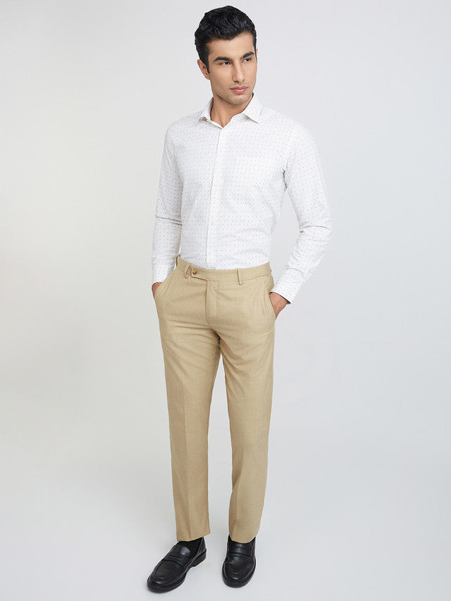 Park Avenue Beige Formal Shirt