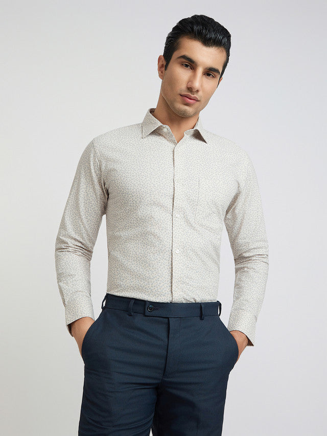 Park Avenue Beige Formal Shirt