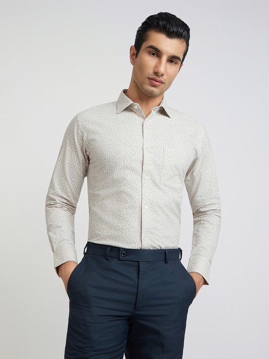 Park Avenue Beige Formal Shirt