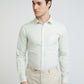 Park Avenue Green Solid Slim Fit Cotton Formal Shirt