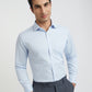 Park Avenue Blue Solid Slim Fit Full Sleeve Cotton Shirt