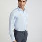 Park Avenue Blue Solid Slim Fit Full Sleeve Cotton Shirt