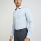 Park Avenue Blue Solid Slim Fit Full Sleeve Cotton Shirt