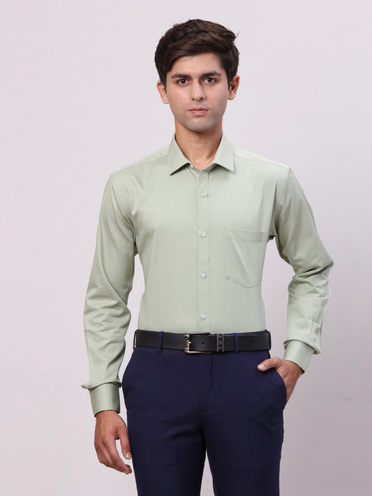 Park Avenue Green Formal Shirt