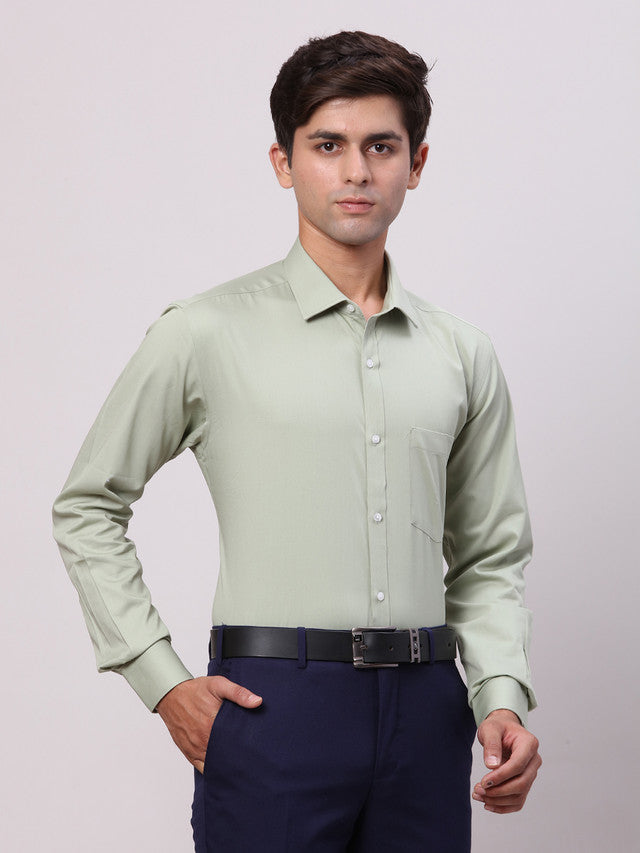 Park Avenue Green Formal Shirt