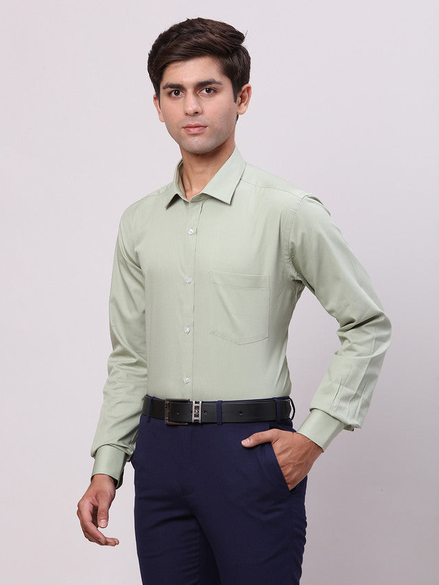 Park Avenue Green Formal Shirt