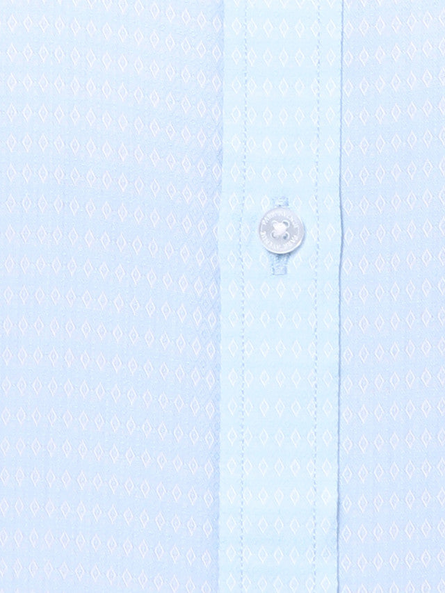 Park Avenue Blue Structure Slim Fit Cotton Formal Shirt