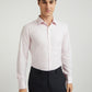 Park Avenue Red Structure Slim Fit Cotton Formal Shirt