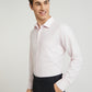 Park Avenue Red Structure Slim Fit Cotton Formal Shirt