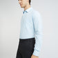 Park Avenue Blue Structure Slim Fit Cotton Formal Shirt