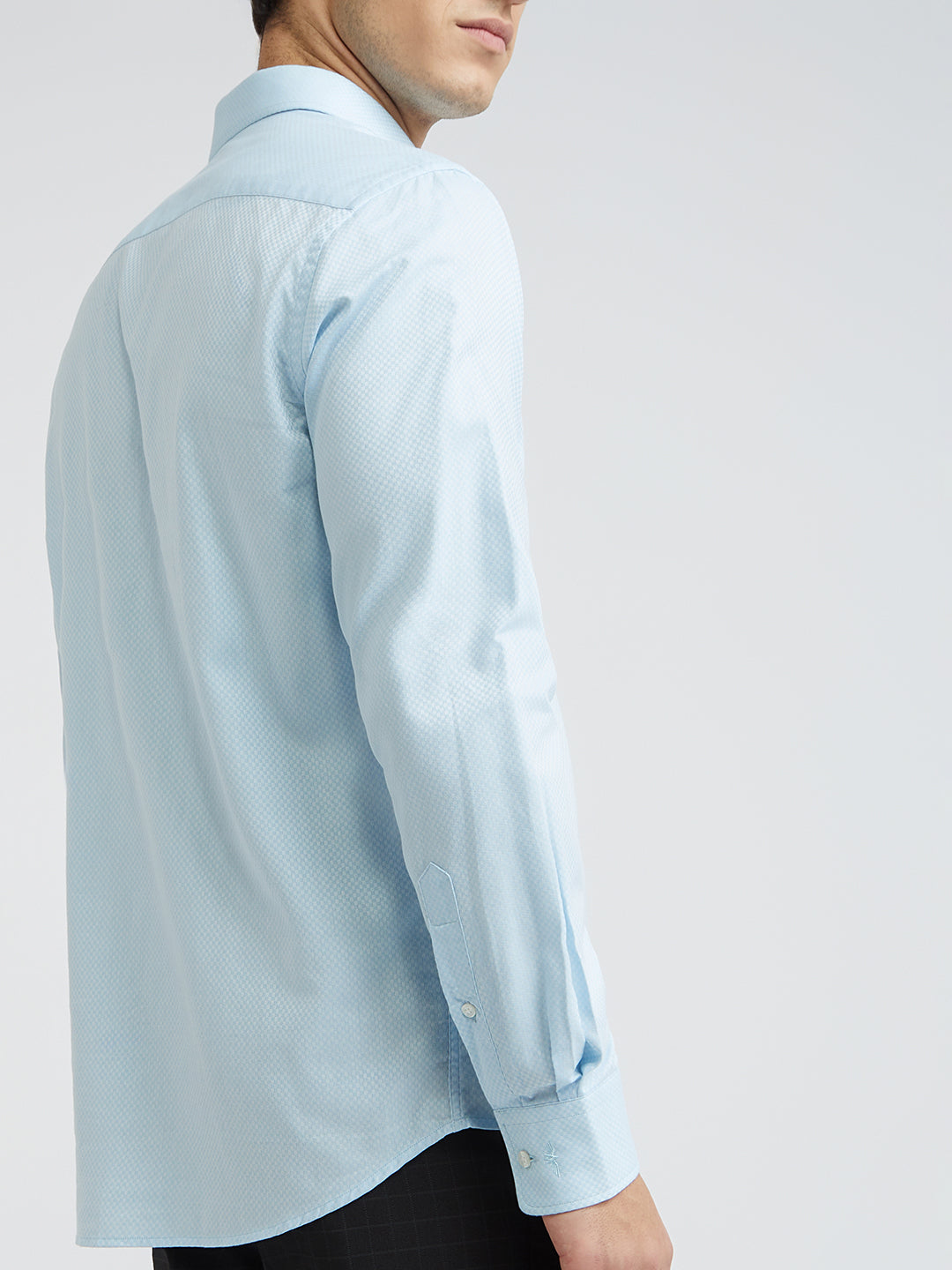 Park Avenue Men Blue Slim Fit Structure Formal Shirt MyRaymond Park Avenue Men Blue Slim Fit Structure Formal Shirt MyRaymond