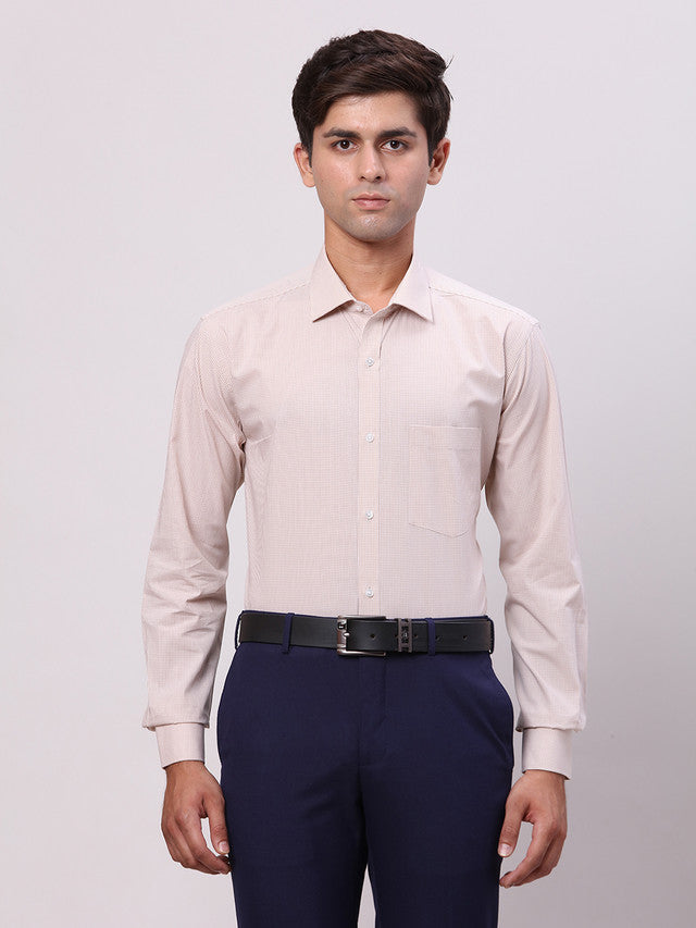 Park Avenue Beige Formal Shirt