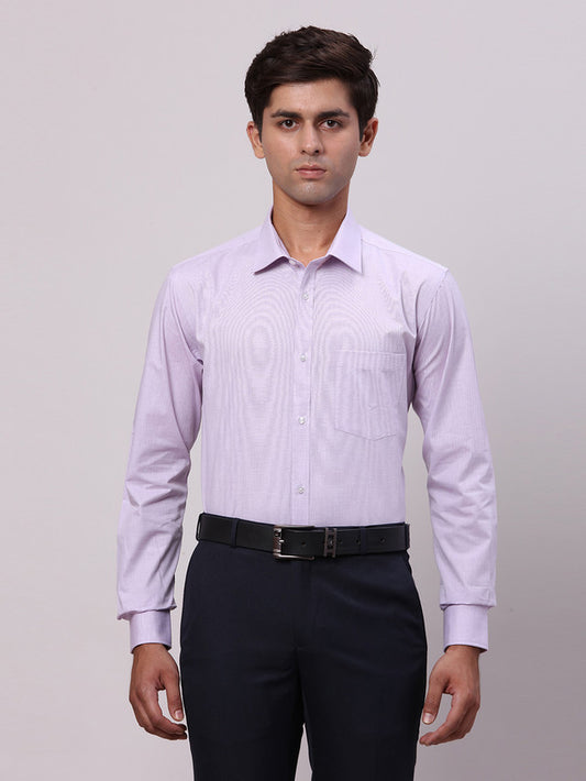 Park Avenue Purple Structure Slim Fit Cotton Formal Shirt