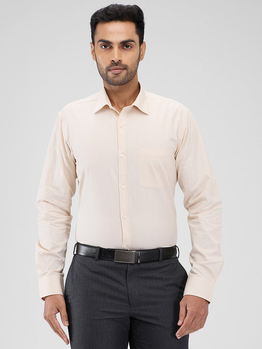 Park Avenue Men Brown Slim Fit Structure Formal Shirt