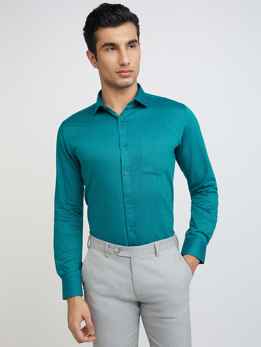 Park Avenue Green Formal Shirt