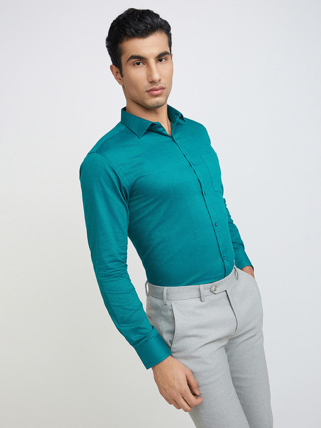 Park Avenue Green Formal Shirt