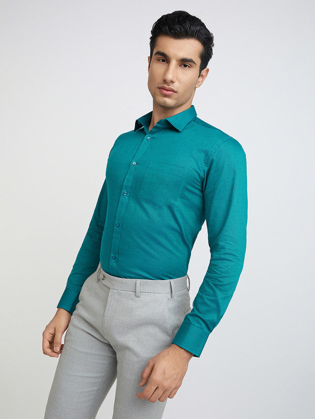 Park Avenue Green Formal Shirt