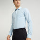 Park Avenue Blue Checks Slim Fit Cotton Formal Shirt