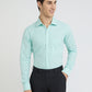 Park Avenue Green Checks Slim Fit Full Sleeve Cotton Shirt