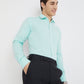 Park Avenue Green Checks Slim Fit Full Sleeve Cotton Shirt