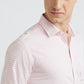 Park Avenue Men Pink Checks Slim Fit Cotton Formal Shirt