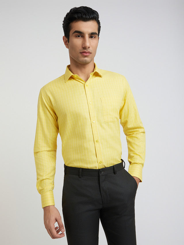 Park Avenue Yellow Formal Shirt