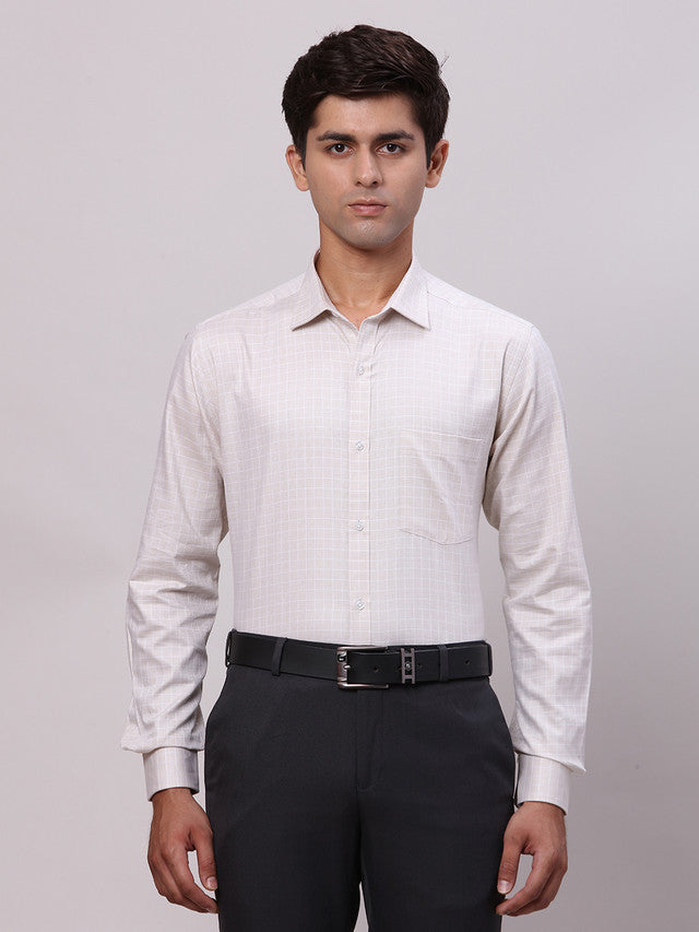 Park Avenue Beige Formal Shirt