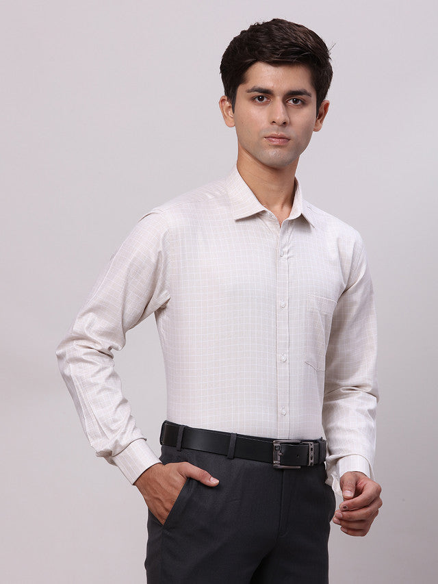 Park Avenue Beige Formal Shirt