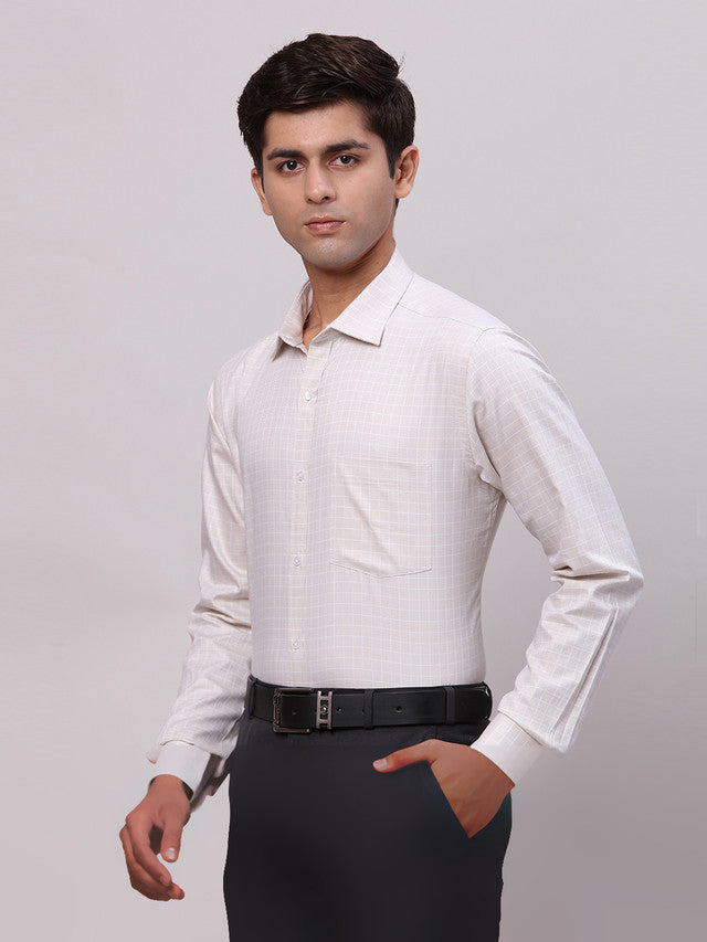 Park Avenue Beige Formal Shirt