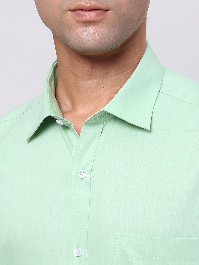 Park Avenue Green Formal Shirt